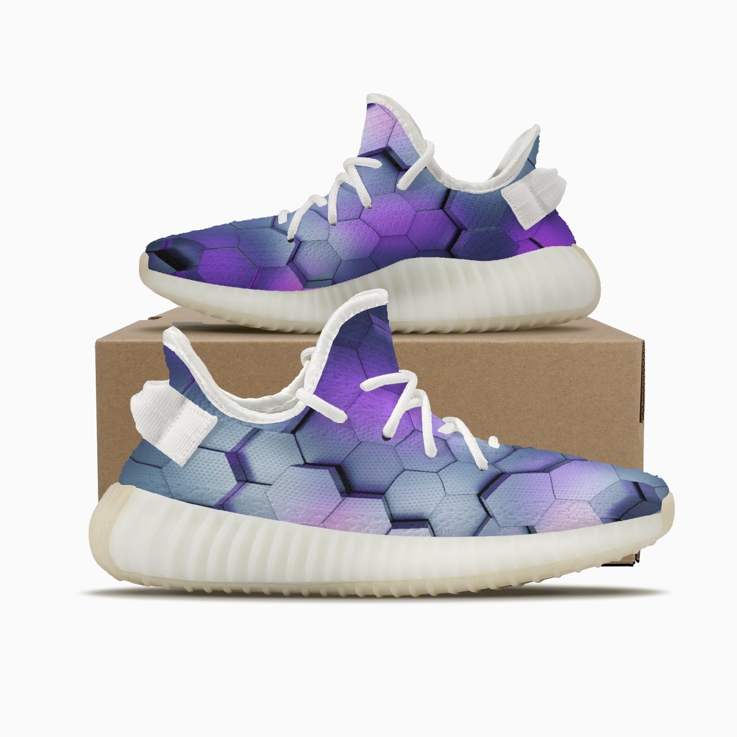 Adult Unisex Mesh Knit Sneakers - White