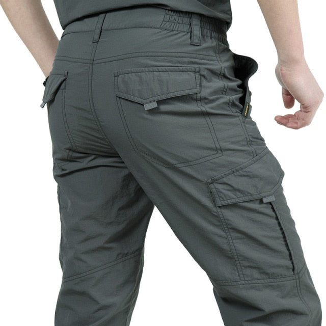 2021 Men's Lightweight Tactical Pants Breathable Summer Casual Army Military Long Trousers Male Waterproof Quick Dry Cargo Pants