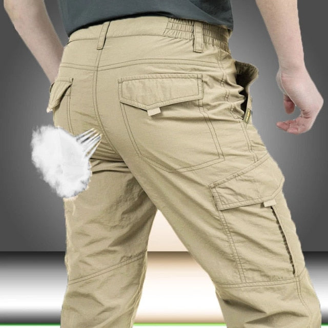 2021 Men's Lightweight Tactical Pants Breathable Summer Casual Army Military Long Trousers Male Waterproof Quick Dry Cargo Pants