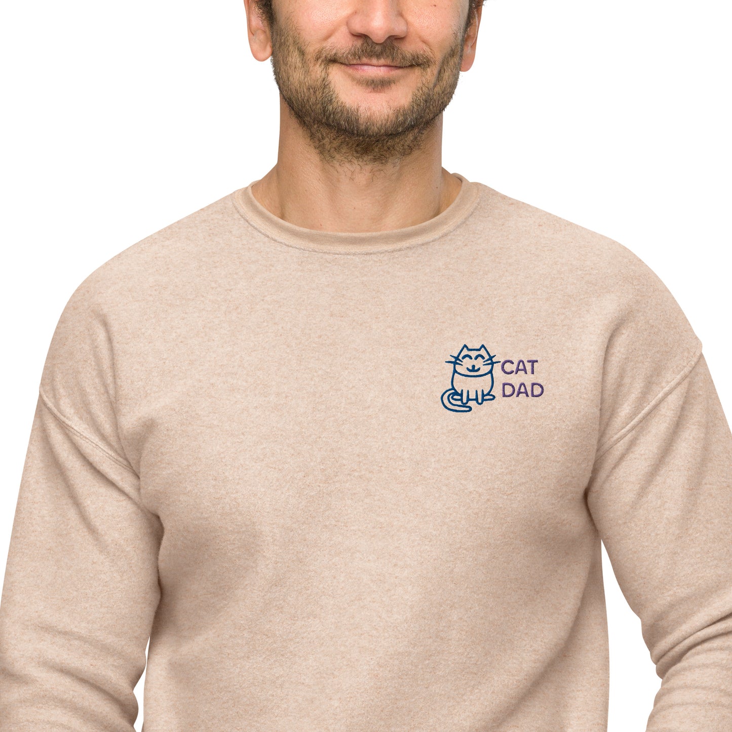 Unisex sueded fleece sweatshirt