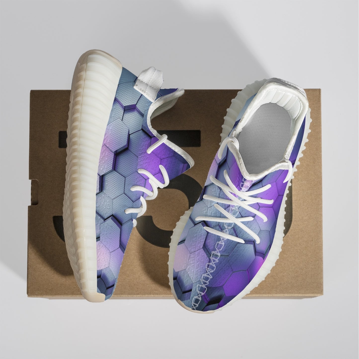 Adult Unisex Mesh Knit Sneakers - White