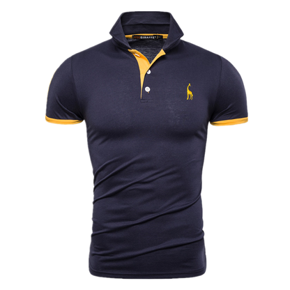 Dropshipping 13 Colors Brand Quality Cotton Polos Men Embroidery Polo Giraffe Shirt Men Casual Patchwork Male Tops Clothing Men