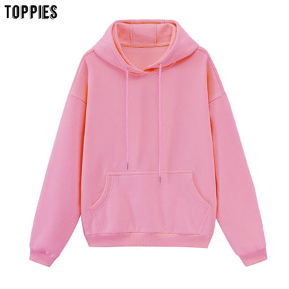 toppies Womens Tracksuits Hooded Sweatshirts 2021 Autumn Winter Fleece Oversize Hoodies Solid Pullovers Jackets Unisex Couple