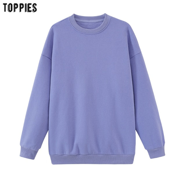 toppies Womens Tracksuits Hooded Sweatshirts 2021 Autumn Winter Fleece Oversize Hoodies Solid Pullovers Jackets Unisex Couple
